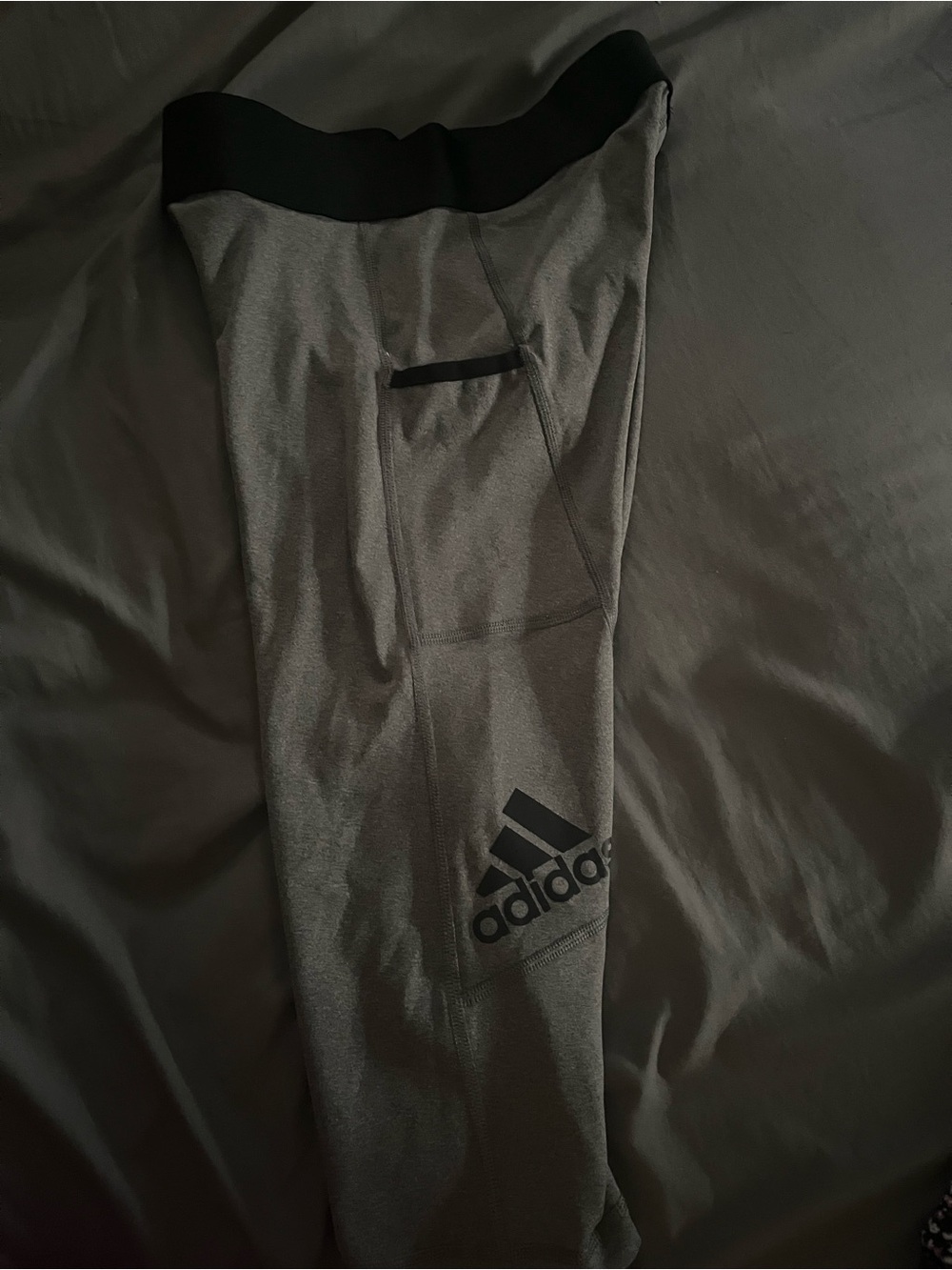 adidas Gray and Black Performance Leggings